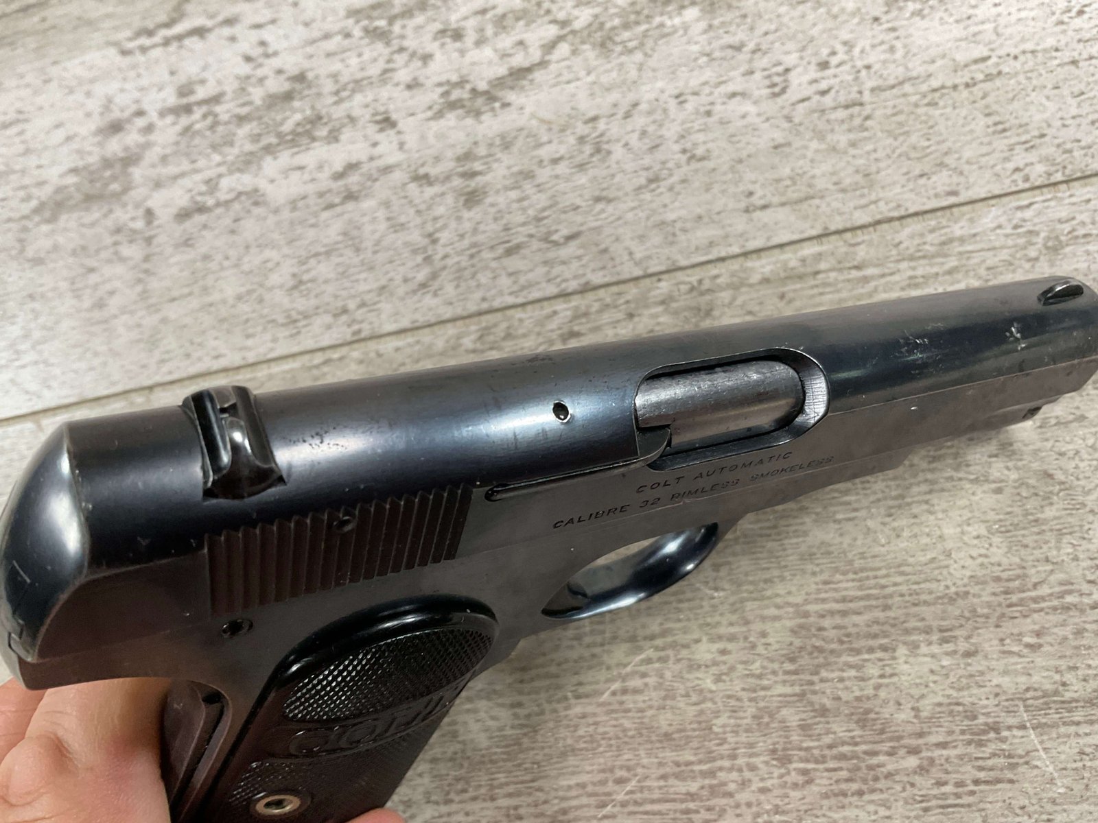 COLT M1903 POCKET HAMMERLESS .32ACP PISTOL, 1920 MFR #3-06002-PF 