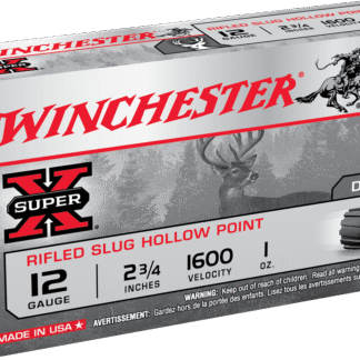 WINCHESTER 12 GAUGE RIFLED SLUG HOLLOW POINT 1OZ LEAD 5/BOX #3-06058-PF