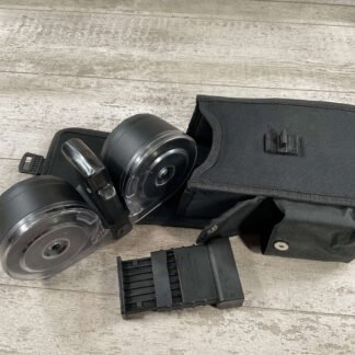 KCI AR15 .223/5.56 100ROUND DOUBLE DRUM MAGAZINE W/POUCH & LOADER #3-06053-PF