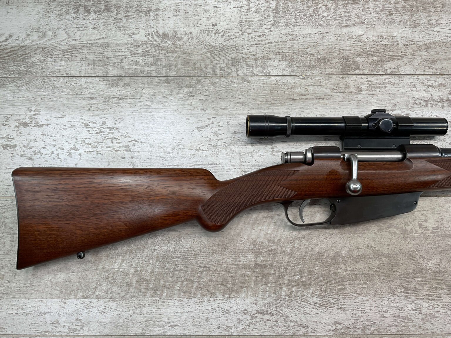 ITALIAN CARCANO 6.5 CARCANO CUSTOM BUILT BOLT ACTION RIFLE W/SCOPE