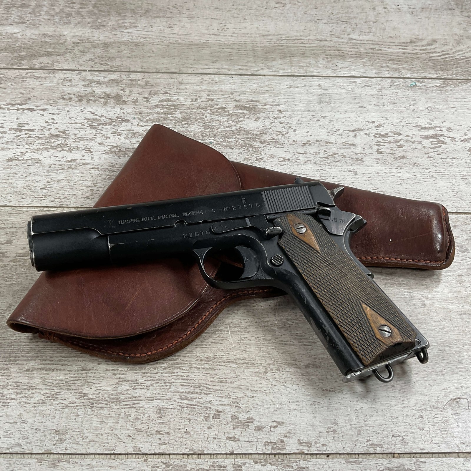 KONGSBERG NORWEGIAN COLT COPY M1914 ALL MATCHING PISTOL RIG 1942