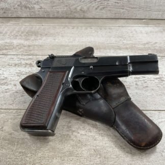 FN BROWNING HI POWER 9MM NAZI MARKED, MATCHING PISTOL RIG #3-08066-BDH