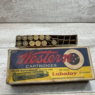 WESTERN 45-70 GOVERNMENT CARTRIDGE 405 GRAIN SP, QTY 12, VINTAGE #3-08572-BDH