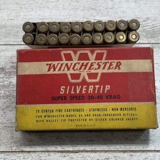WINCHESTER SILVERTIP SUPER SPEED 30-40 KRAIG 220 GR EXPANDING BULLET VINTAGE AMMO, QTY 20 #3-08633-BDH