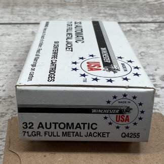 WINCHESTER 32 AUTOMATIC 71 GRAIN FULL METAL JACKET Q4255, QTY 50 #3-08709-BDH