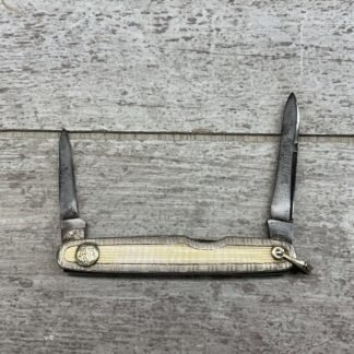 REMINGTON UMC STAMPED 2 BLADE GOLD AND SILVER POCKET KNIFE, VINTAGE #3-12136-PF