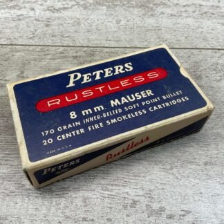 PETERS 8MM MAUSER 170 GRN SP VINTAGE AMMO #4-02020-PF