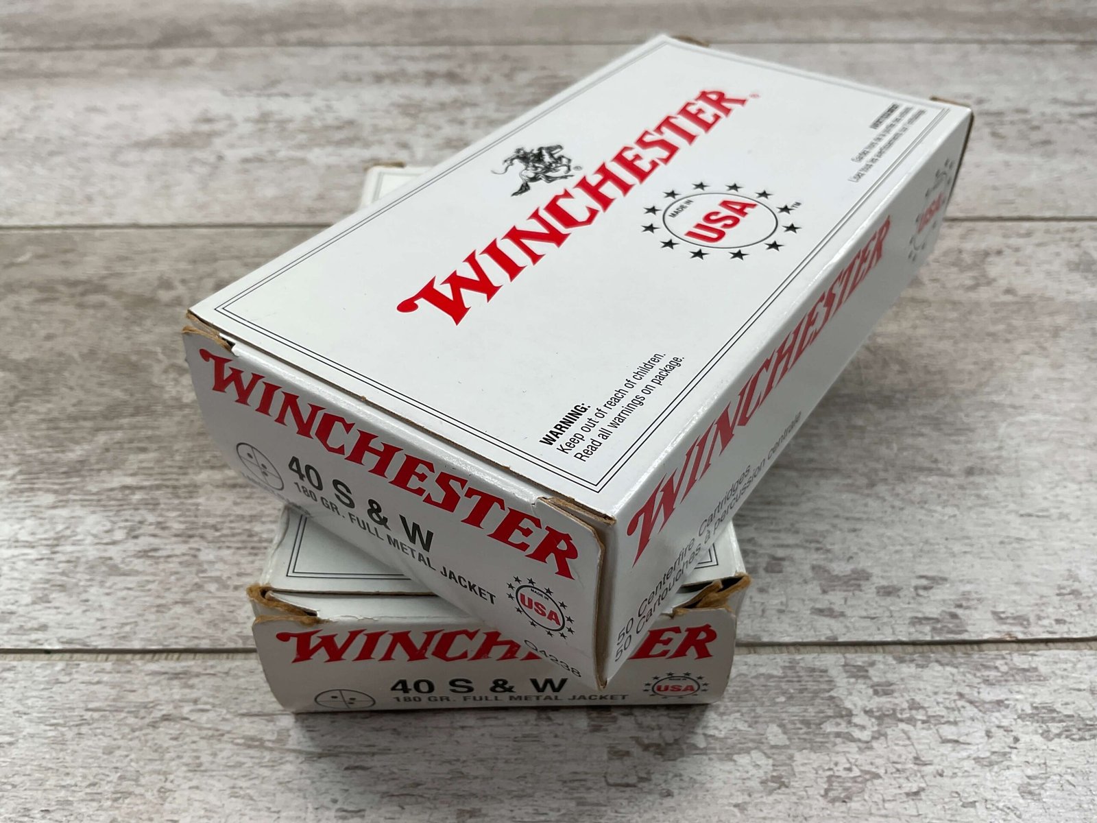 WINCHESTER 40 S&W 180 GR, FMJ 88 RNDS AMMO - Checkpoint Charlie's