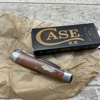 CASE XX NATURAL CANVAS MICARTA TRAPPER KNIFE 10254SS #4-03053-MT