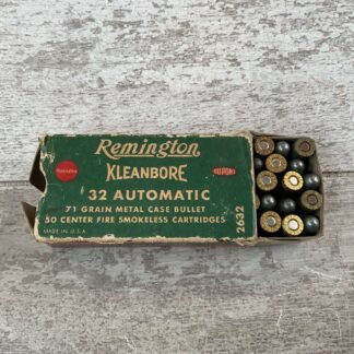 REMINGTON 32 AUTO CENTER FIRE AMMUNITION VINTAGE QTY 49 #4-04273-PF