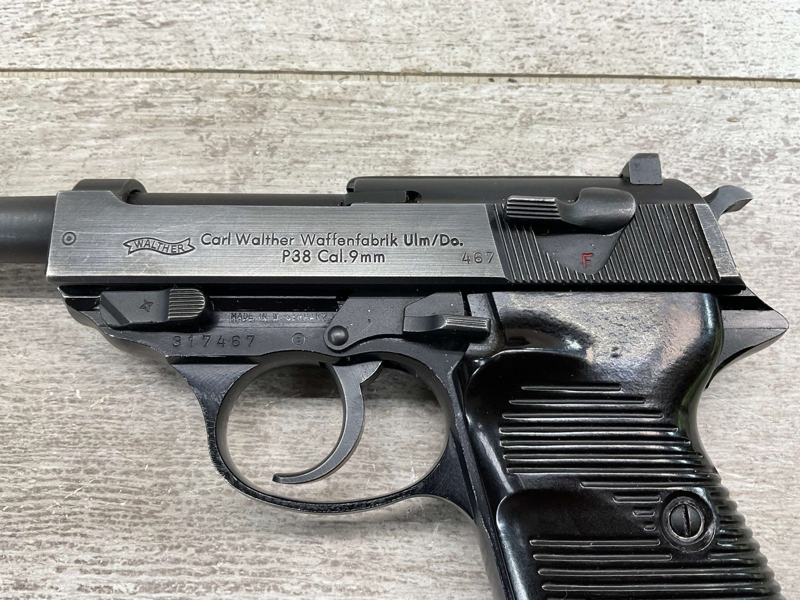 WALTHER P38 9MM SEMI AUTO PISTOL, POST WAR 11/68 - Checkpoint