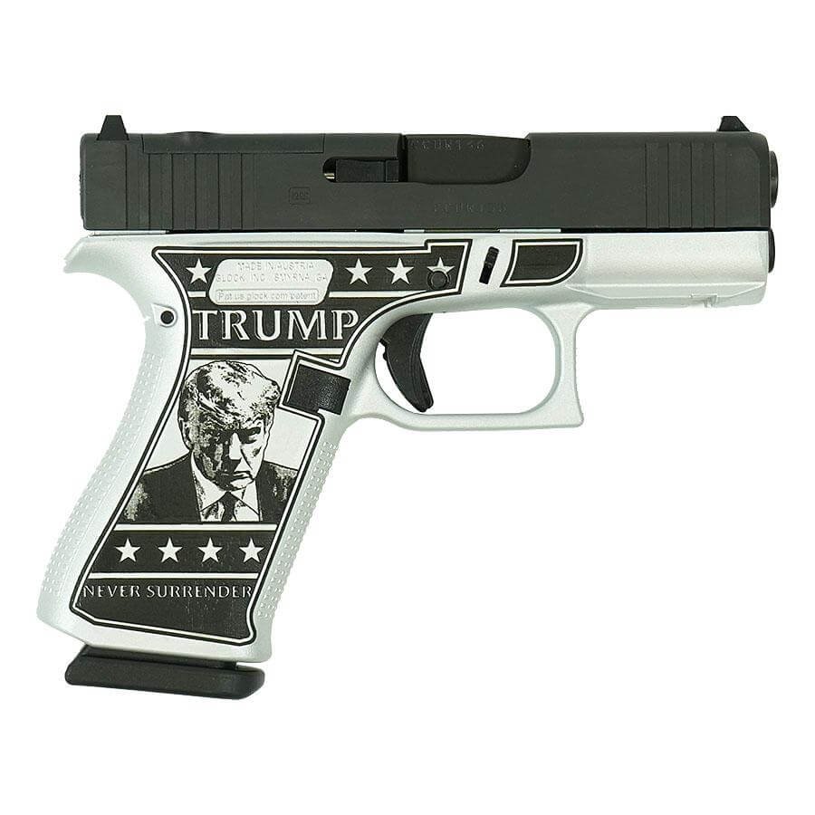 GLOCK 43X MOS CUSTOM "TRUMP 2024" SUBCOMPACT HANDGUN 9MM LUGER 10RD MAGAZINES (2) 3.41" BARREL #4-GLPX43MOSMS-PF