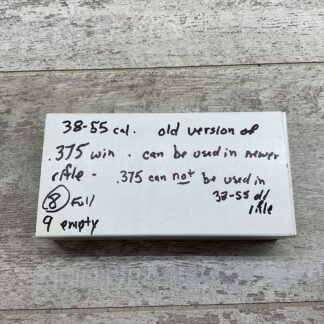 WINCHESTER WESTERN 38-55 CAL. OLD VERSION OF .375 WIN. VINTAGE AMMO PARTIAL BOX #4-06103-BL
