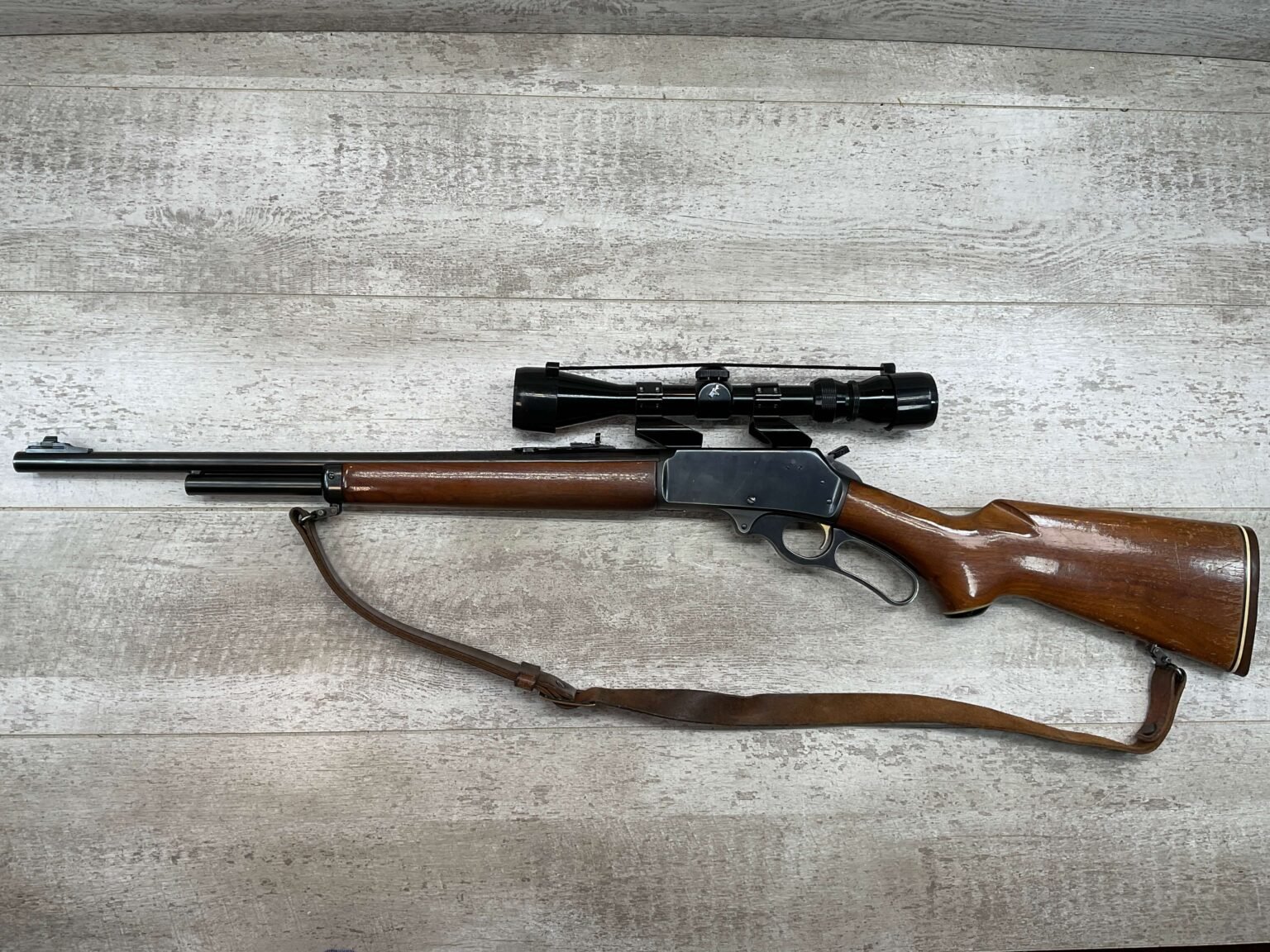 MARLIN MODEL 375 .375 WIN LEVER ACTION RIFLE W/ SCOPE - Checkpoint ...