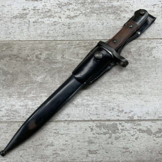 TURKISH MODEL 1935 MAUSER RIFLE BAYONET W/ SCABBARD & FROG, WWI #4-04124-JN