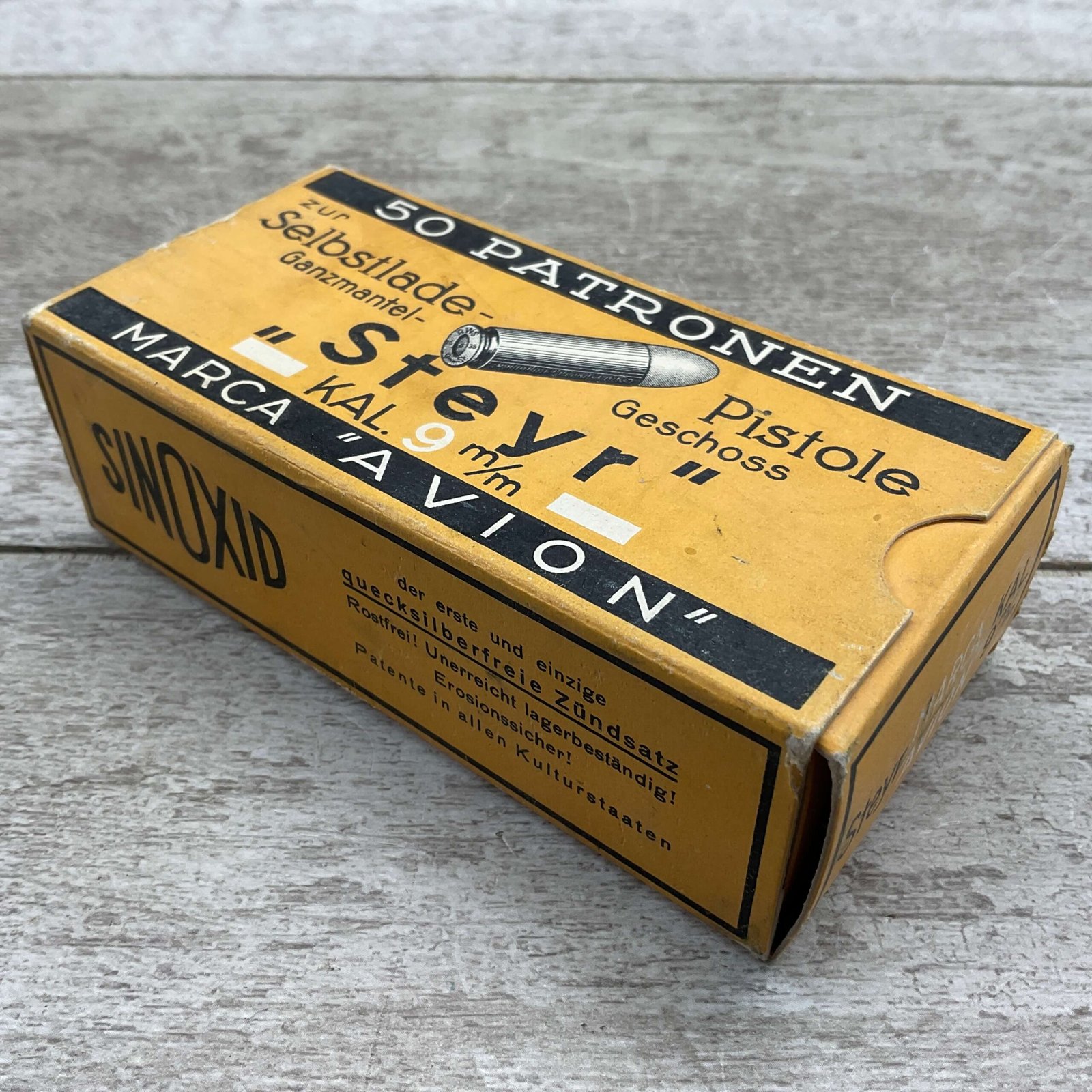SINOXID 9MM STEYR AMMO, QTY 50 #4-09119-BA