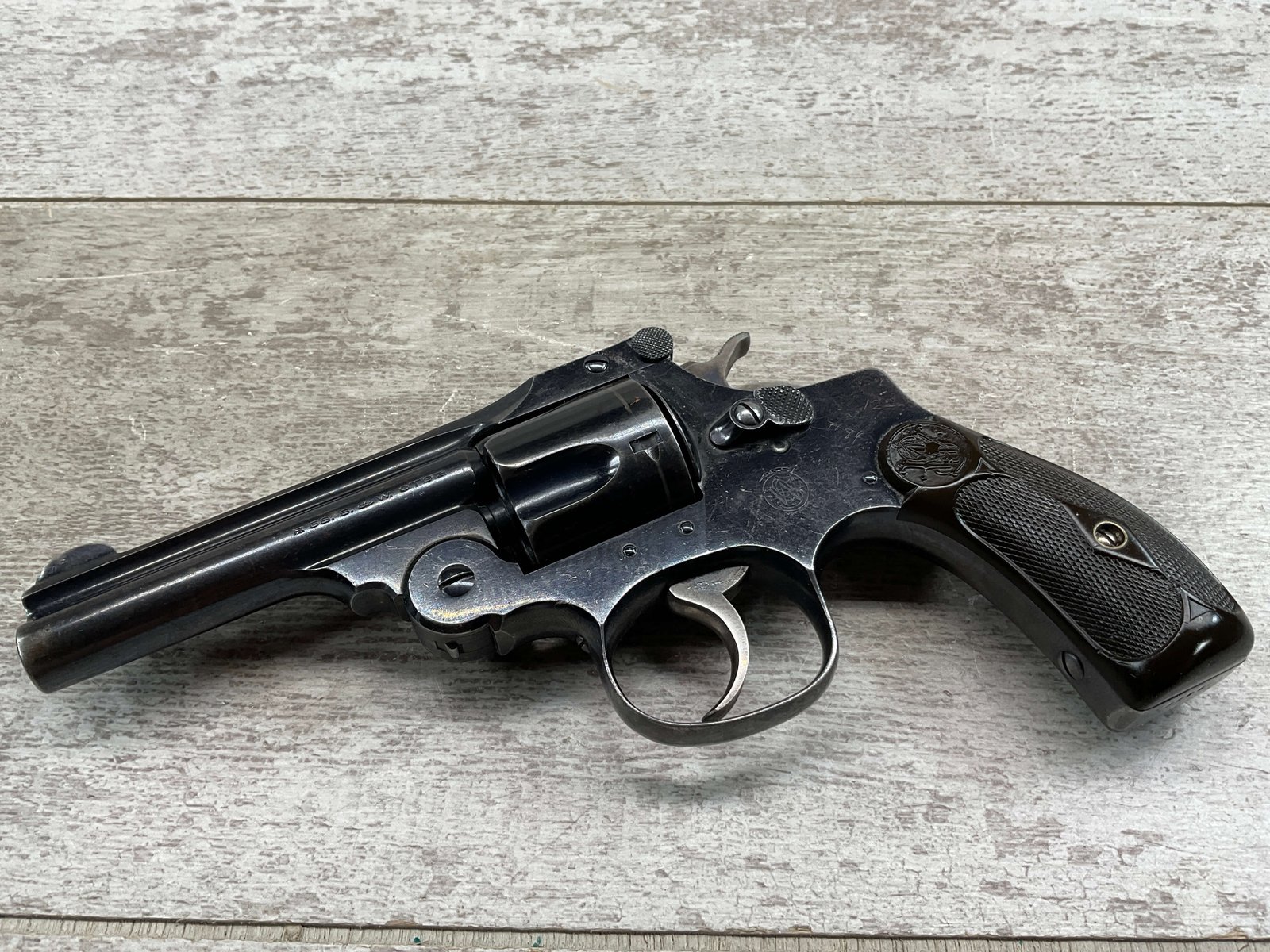 SMITH & WESSON .38S&W DA PERFECTED MODEL REVOLVER