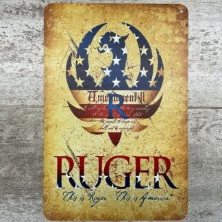 RUGER 2ND AMENDMENT TIN SIGN #4-07613-PF