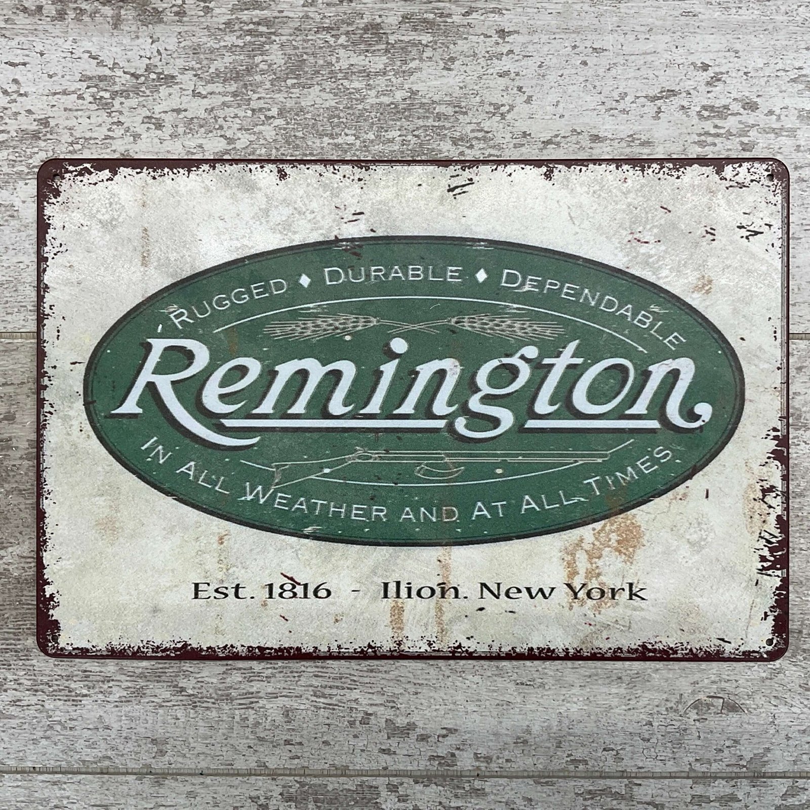Rem Sign REMINGTON TIN SIGN #4-07612-PF - Checkpoint Charlie's