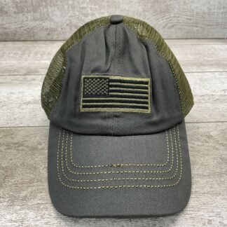 MESH USA FLAG HAT, NAVY & GREEN #4-08607-PF