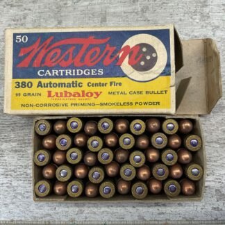 WESTERN LUBALOY 380 AUTO 95 GR. METAL CASE, VINTAGE, FULL BOX #4-11628-RS