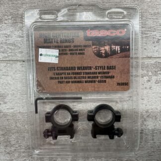 TASCO HIGH CENTERFIRE MATTE SCOPE RINGS, FITS STANDARD WEAVER-STYLE BASE #5-01048-PF