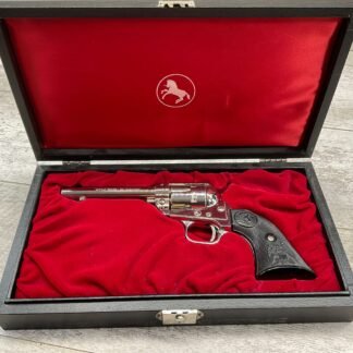 COLT SA FRONTIER SCOUT LAWMAN SERIES-BAT MASTERSON NICKEL REVOLVER, IN PRESENTATION CASE #5-03001-PF