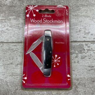 WINCHESTER 2-BLADE WOOD STOCKMAN COLLECTIBLE KNIFE, NEW #5-03036-PF