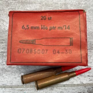 SWEDISH 6.5X55 WOODEN BULLET BLANKS MILITARY SURPLUS AMMUNITION, BOX/20 #5-03089-PF