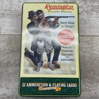 REMINGTON .22 AMMUNITION & PLAYING CARDS, COLLECTIBLE TIN, GALLERY SPECIAL #5-06043-PF