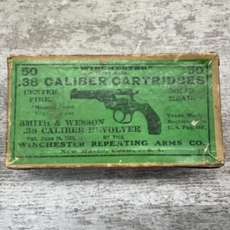 WINCHESTER .38 CAL S&W CENTER FIRE CARTRIDGES, VINTAGE, RARE #5-05219-PF
