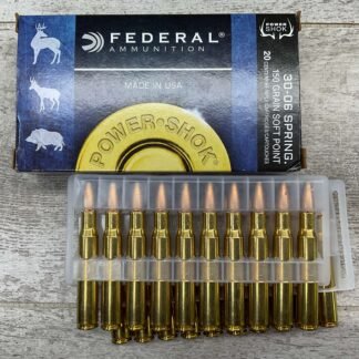 FEDERAL AMMUNITION POWER SHOK 30-06 SPRING. 150 GR. SOFT POINT #5-06200-JK