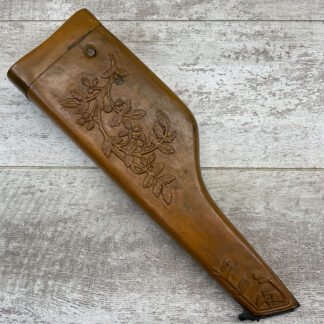 MAUSER C96 BROOMHANDLE WOODEN HOLSTER / STOCK, FLORAL DESIGN #5-06084-PF