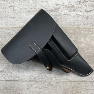 REPRODUCTION GERMAN P38 MARKED BLACK LEATHER HOLSTER #5-06088-PF