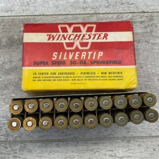 WINCHESTER SILVERTIP SUPER SPEED 30-06 SPRINGFIELD, 150 GR. AMMO, VINTAGE #5-06109-PF