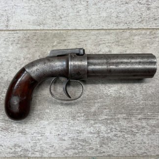 ALLEN & WHEELOCK 1845 32 CAL 6 SHOT PEPPERBOX PERCUSSION PISTOL, ANTIQUE #5-05933-AG