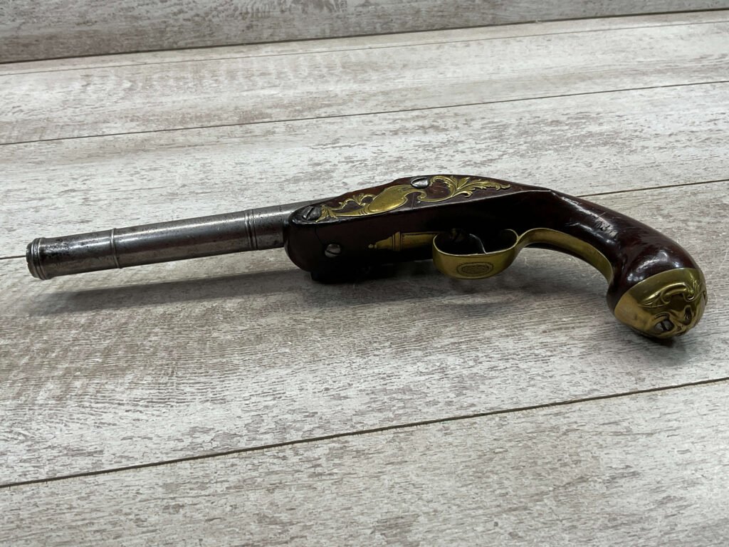 ENGLISH CANNON FLINTLOCK .58 CAL PISTOL, ANTIQUE #5-05951