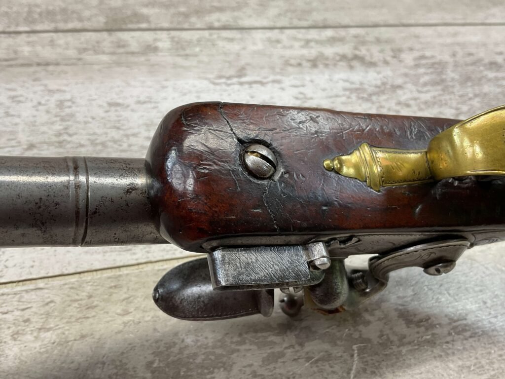 ENGLISH CANNON FLINTLOCK .58 CAL PISTOL, ANTIQUE #5-05951