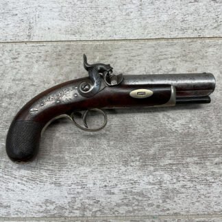 A. WURFELEIN .40CAL OVERCOAT PERCUSSION PISTOL, ANTIQUE #5-05953