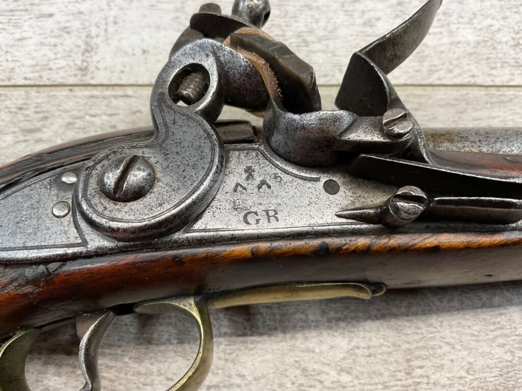 G.R. ENGLISH FLINTLOCK DRAGOON .69 CAL FLINTLOCK PISTOL, ANTIQUE #5-05955