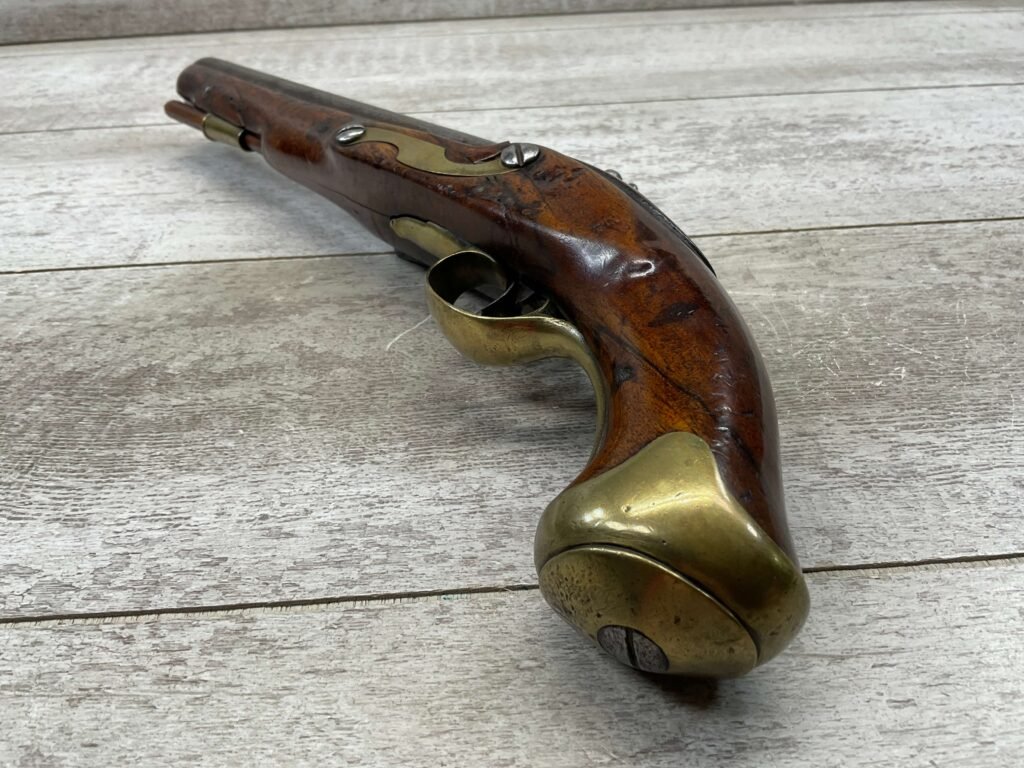 G.R. ENGLISH FLINTLOCK DRAGOON .69 CAL FLINTLOCK PISTOL, ANTIQUE #5-05955