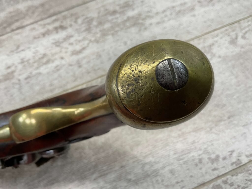 G.R. ENGLISH FLINTLOCK DRAGOON .69 CAL FLINTLOCK PISTOL, ANTIQUE #5-05955