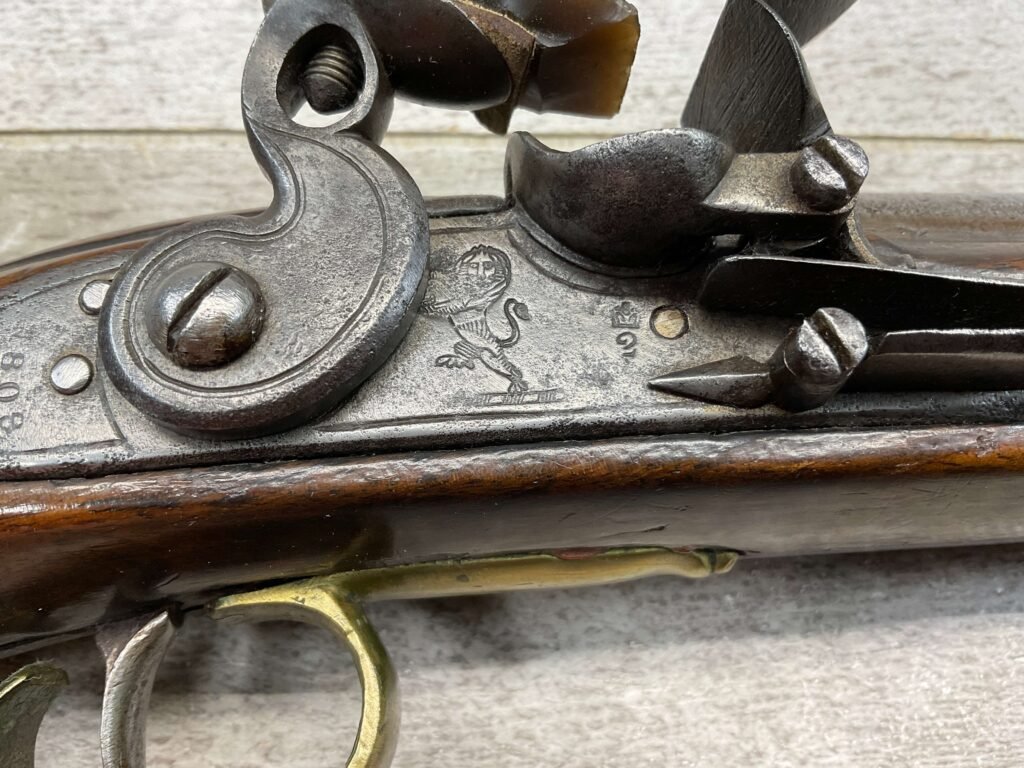 ENGLISH 1808 LIGHT DRAGOON FLINTLOCK .66 CAL PISTOL, ANTIQUE #5-05957