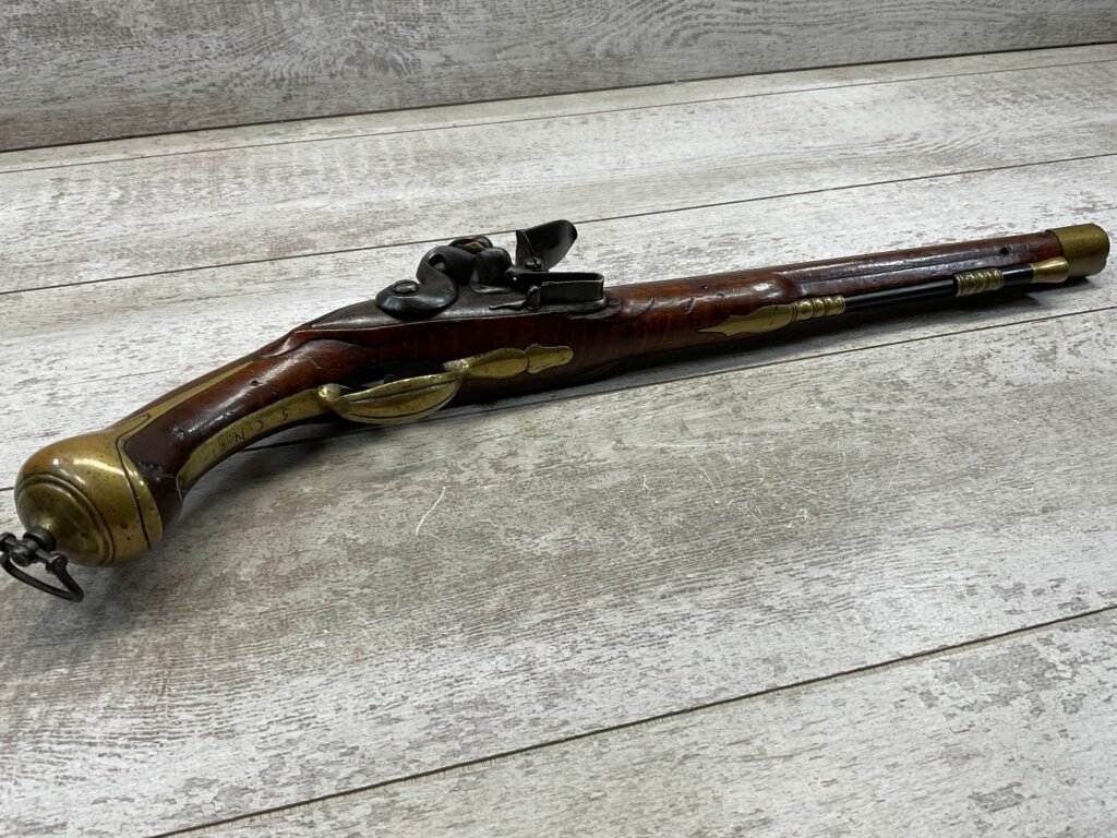 BRITISH BROWN BESS 1785 DRAGOON FLINTLOCK .75 CAL PISTOL, ANTIQUE #5-05959
