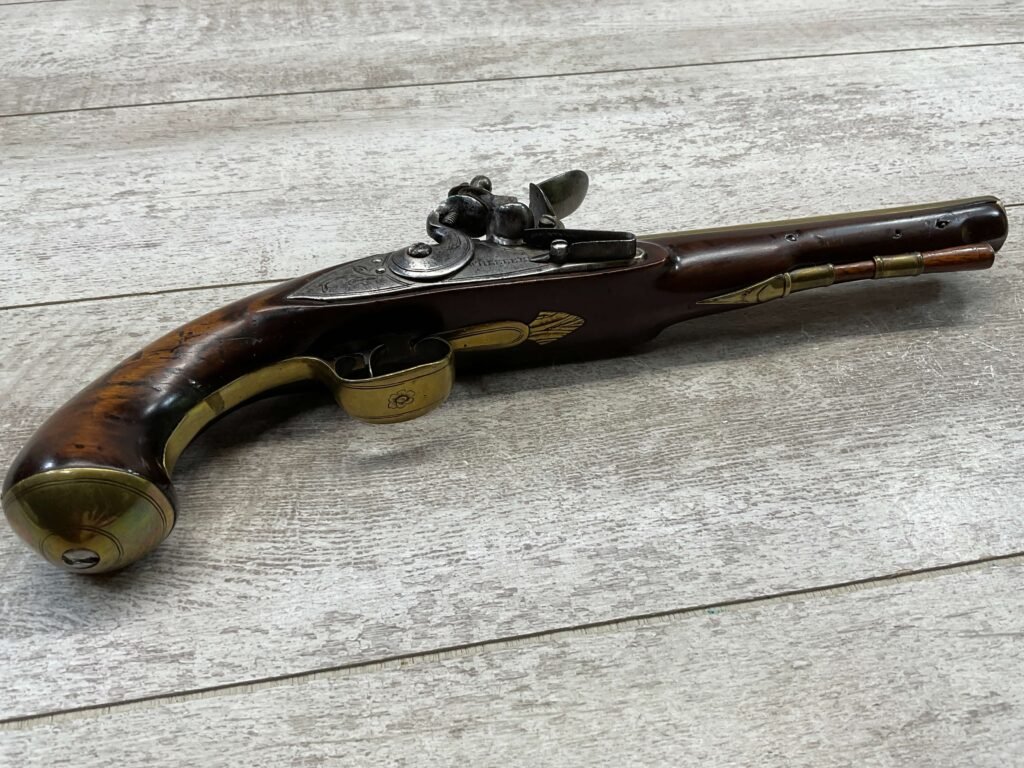 WHEELER ENGLISH FLINTLOCK .57 CAL PISTOL, ANTIQUE #5-05962