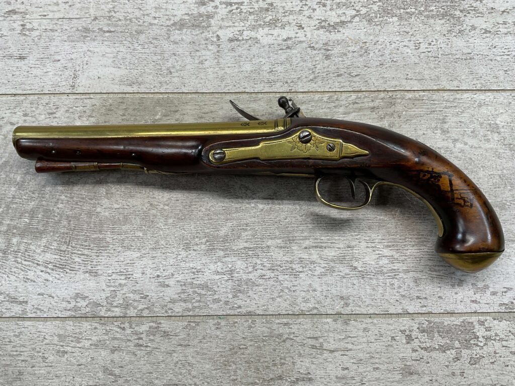 WHEELER ENGLISH FLINTLOCK .57 CAL PISTOL, ANTIQUE #5-05962