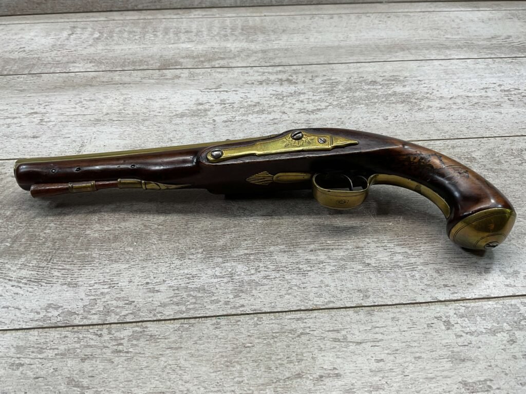 WHEELER ENGLISH FLINTLOCK .57 CAL PISTOL, ANTIQUE #5-05962