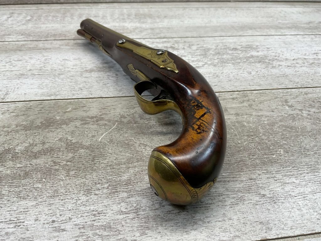WHEELER ENGLISH FLINTLOCK .57 CAL PISTOL, ANTIQUE #5-05962