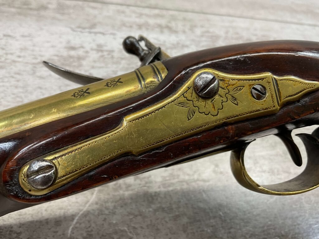 WHEELER ENGLISH FLINTLOCK .57 CAL PISTOL, ANTIQUE #5-05962