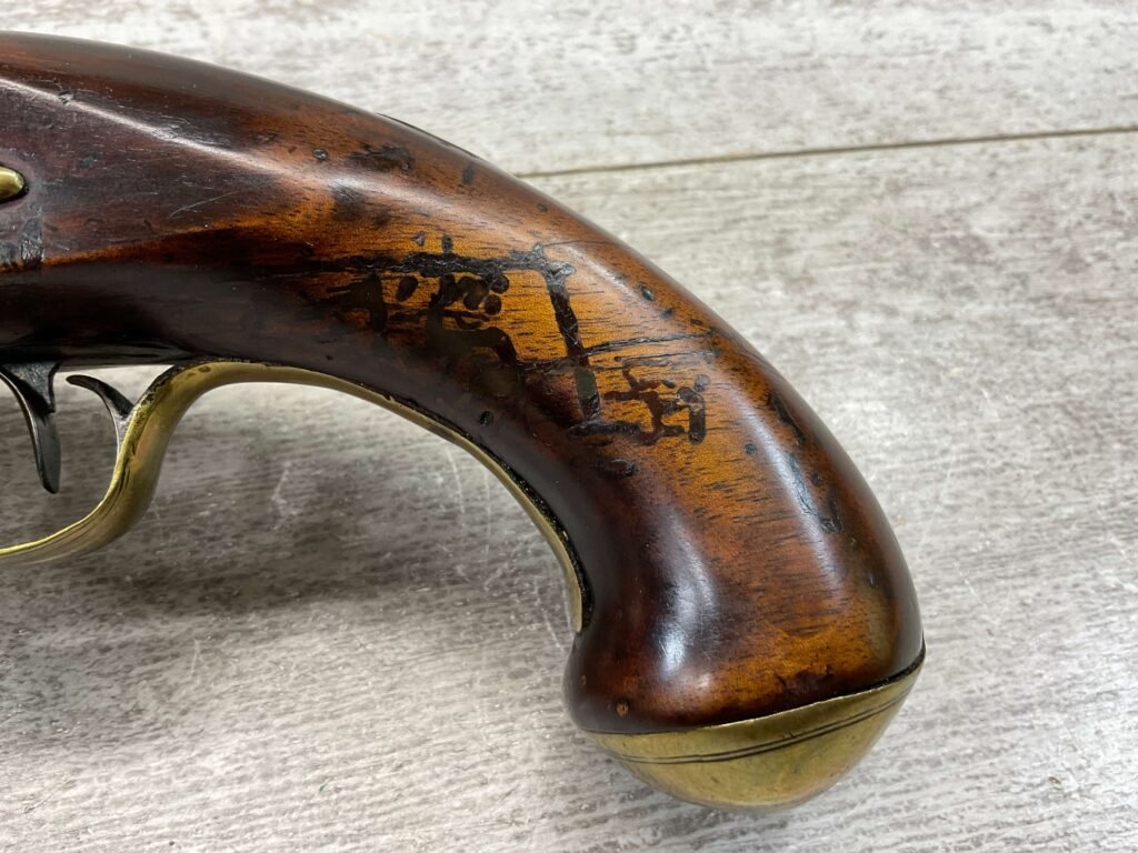 WHEELER ENGLISH FLINTLOCK .57 CAL PISTOL, ANTIQUE #5-05962